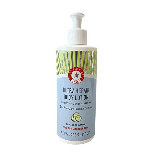 First Aid Beauty Ultra Repair Body Lotion Cooling Cucumber 10 oz - Picture 1 of 4